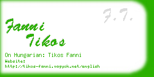 fanni tikos business card